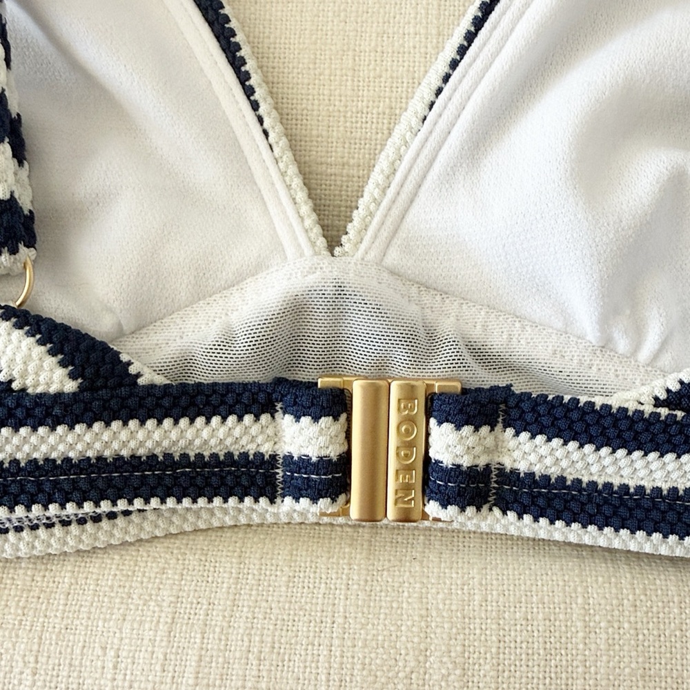BODEN Arezzo V Neck Nautical Bikini Top - Picture 9 of 11